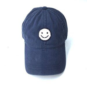 American Eagle Navy Blue Smiley Face Embroidered Cotton Baseball Cap